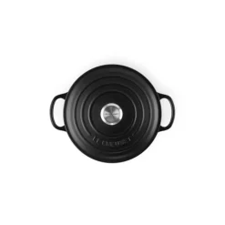 LE CREUSET Cocotte en Fonte Ronde 22 cm Noir mat Signature Clearance