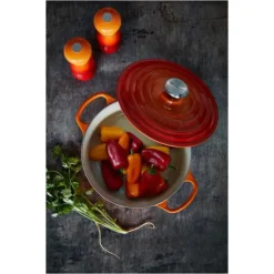 LE CREUSET Cocotte en Fonte Ronde 22 cm Volcanique Signature Sale
