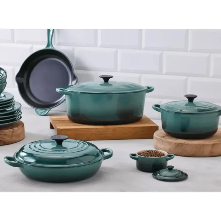 LE CREUSET Cocotte en Fonte Ronde Tradition 20 cm Océan Clearance