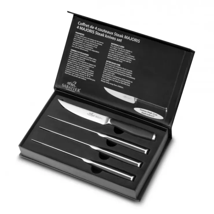 SABATIER Coffret 4 Couteaux à Steak 12 cm Majoris New