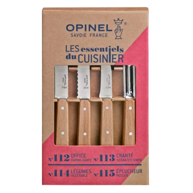 OPINEL Coffret 3 Couteaux de Cuisine et un Eplucheur Les Essentiels Online