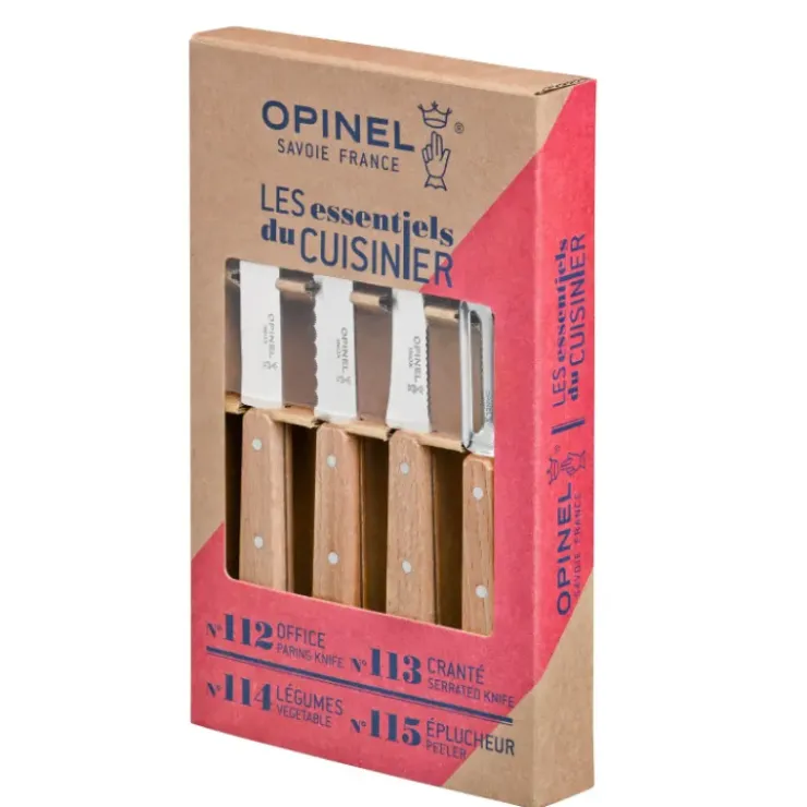 OPINEL Coffret 3 Couteaux de Cuisine et un Eplucheur Les Essentiels Online