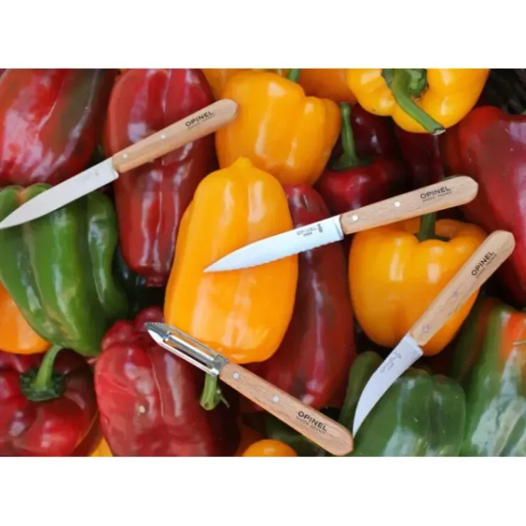 OPINEL Coffret 3 Couteaux de Cuisine et un Eplucheur Les Essentiels Online
