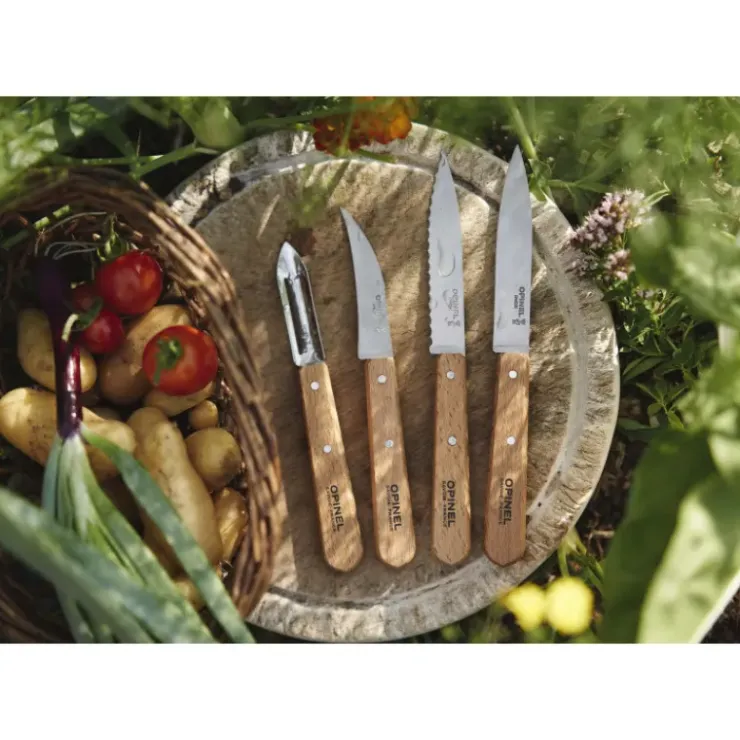 OPINEL Coffret 3 Couteaux de Cuisine et un Eplucheur Les Essentiels Online