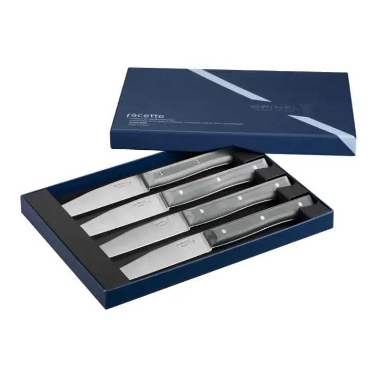 OPINEL Coffret 4 Couteaux de Table Ardoise Facette Sale