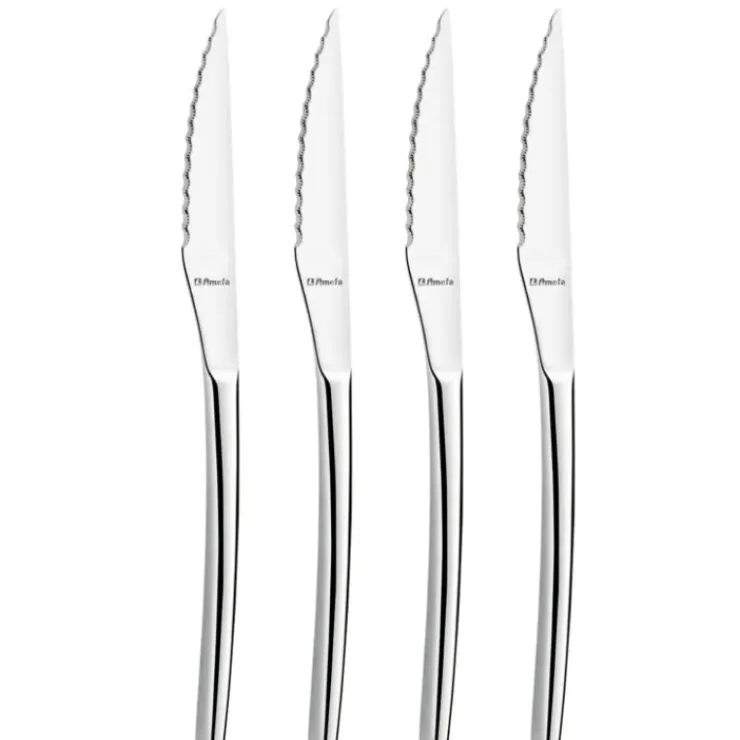 AMEFA Coffret 4 Couteaux Steak Aurora 22,7 cm Premiere Hot