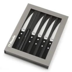 AMEFA Coffret 6 Couteaux Steak Pizza Noir 21,5 cm Clearance