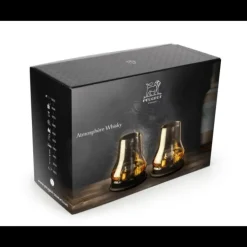 PEUGEOT Coffret 2 Verres à Whisky + 2 Socles Rafraichissants Hot