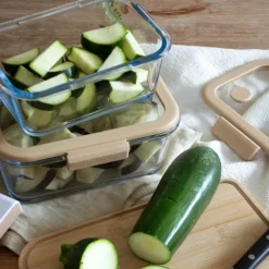 PEBBLY Coffret de 2 Boîtes de Conservation en Verre et Pompe de Mise Sous-Vide Sale