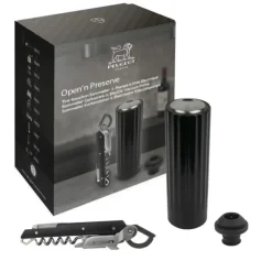 PEUGEOT Coffret Pompe à Vin Electrique ABS + Tire-Bouchon Clavelin Best