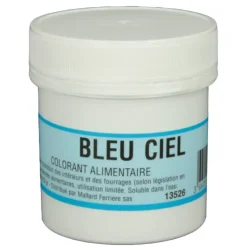 MALLARD FERRIERE Colorant alimentaire Bleu Ciel E133 Poudre Hydrosoluble 20g New