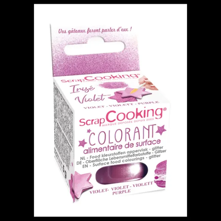 SCRAPCOOKING Colorant Alimentaire de Surface Irisé Violet 5 g New