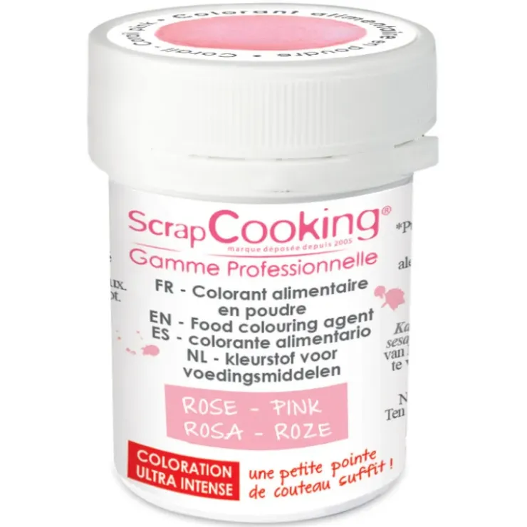 SCRAPCOOKING Colorant Alimentaire en Poudre Rose Clair 5g Discount