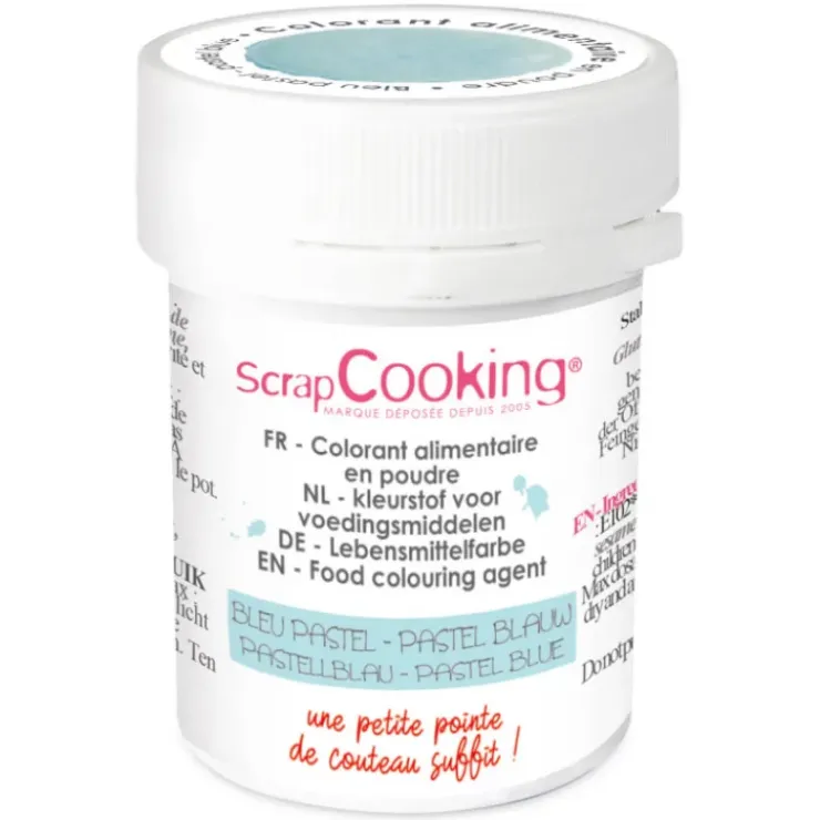 SCRAPCOOKING Colorant Alimentaire en Poudre Bleu Pastel 5g Hot