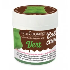 SCRAPCOOKING Colorant Alimentaire en Poudre Liposoluble Vert 5g Color'Choco Best