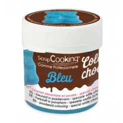 SCRAPCOOKING Colorant Alimentaire en Poudre Liposoluble Bleu 5g Color'Choco Hot