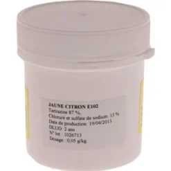 MALLARD FERRIERE Colorant alimentaire Jaune Citron E102 Poudre Hydrosoluble 20g Clearance
