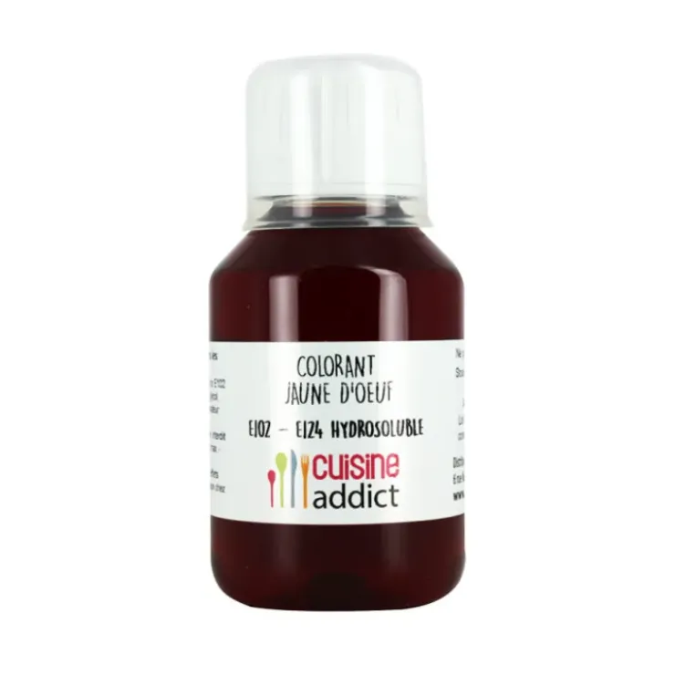 CUISINEADDICT Colorant alimentaire Jaune d'Oeuf E102/E124 Liquide 115 ml