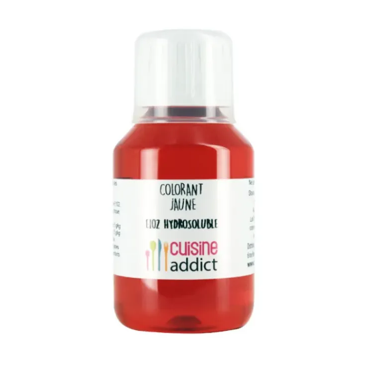 CUISINEADDICT Colorant alimentaire Jaune Citron E102 Liquide 115ml Hot