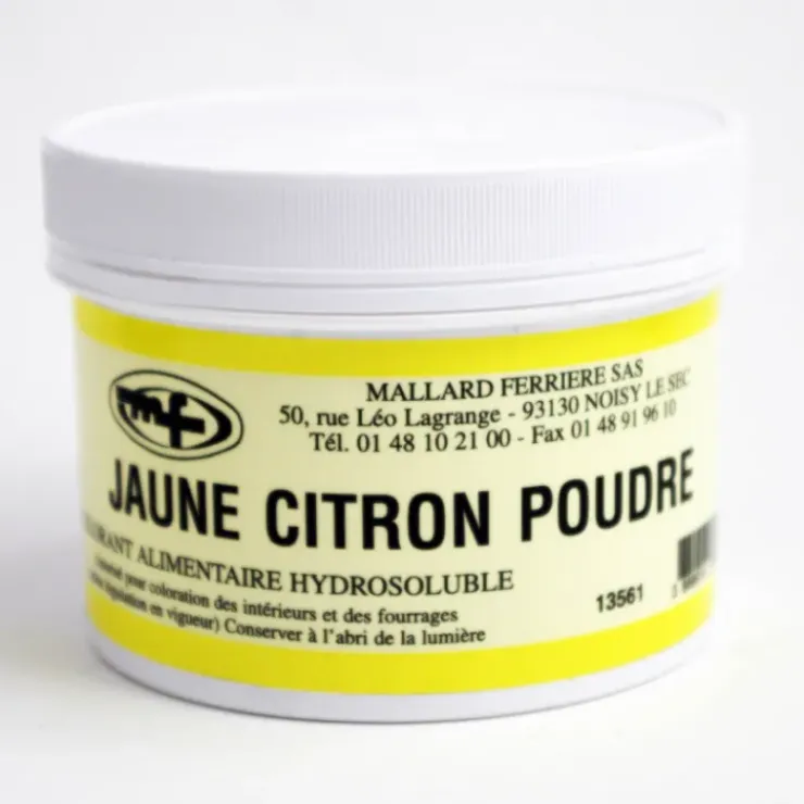 MALLARD FERRIERE Colorant alimentaire Jaune Citron E102 Poudre Hydrosoluble 100g Online