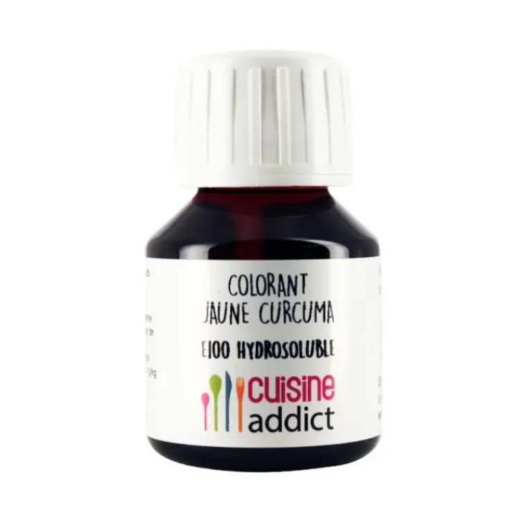 CUISINEADDICT Colorant Alimentaire Naturel Jaune Curcuma E100 Liquide 58 ml Clearance
