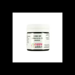 CUISINEADDICT Colorant alimentaire Noir Charbon Végétal E153 20g Poudre Lipodispersible Hot
