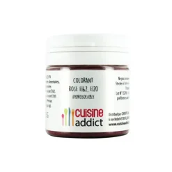 CUISINEADDICT Colorant alimentaire Rose E162/E120 Poudre Hydrosoluble 25 g Hot
