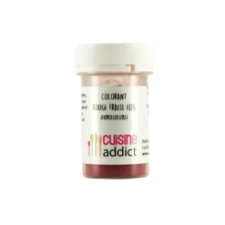 CUISINEADDICT Colorant alimentaire Rouge Fraise E124 10g Poudre Hydrosoluble Hot