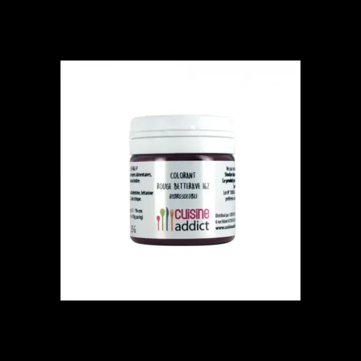CUISINEADDICT Colorant alimentaire Rouge Betterave E162 25g Poudre Hydrosoluble