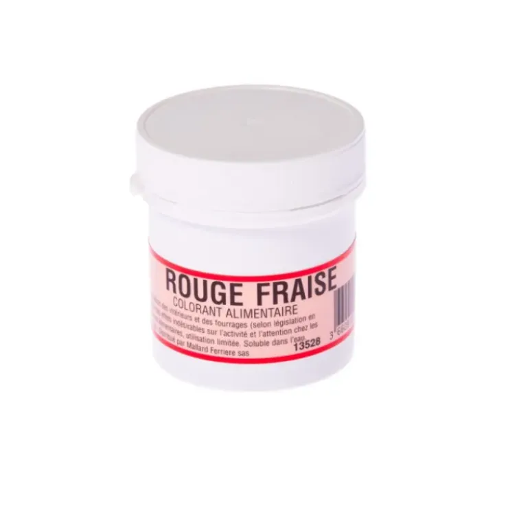 MALLARD FERRIERE Colorant alimentaire Rouge Fraise E129 Poudre Hydrosoluble 20g Best