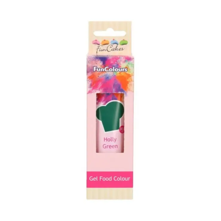 FUNCAKES Colorant gel alimentaire Vert houx 30 g Discount