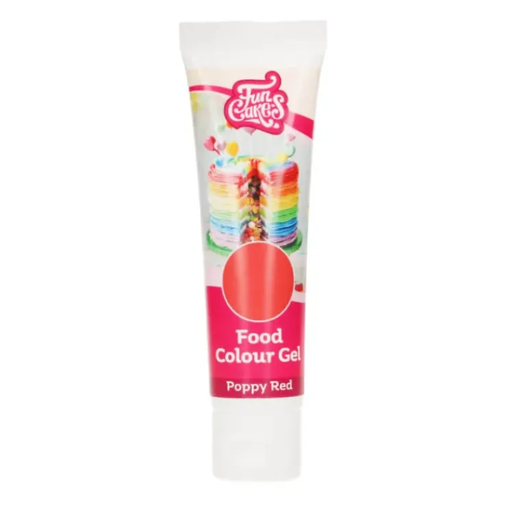 FUNCAKES Colorant Gel Alimentaire Rouge Coquelicot 30 g Hot