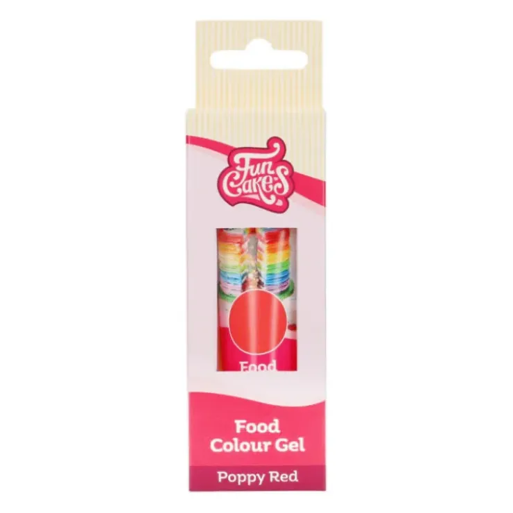 FUNCAKES Colorant Gel Alimentaire Rouge Coquelicot 30 g Hot