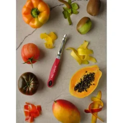 MICROPLANE Économe à Lame Dentelée Specialty Rouge Clearance