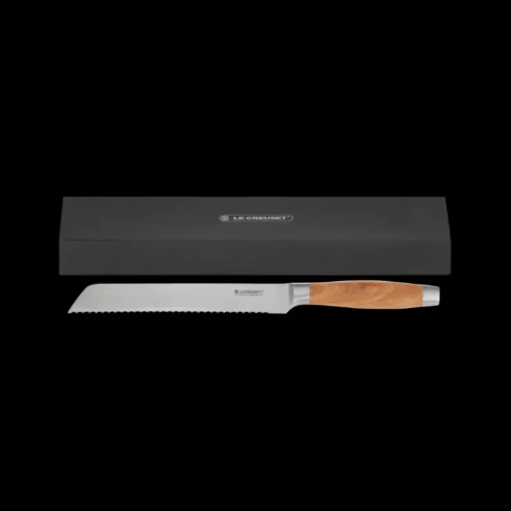 LE CREUSET Couteau à Pain en Bois d'Olivier 20 cm New