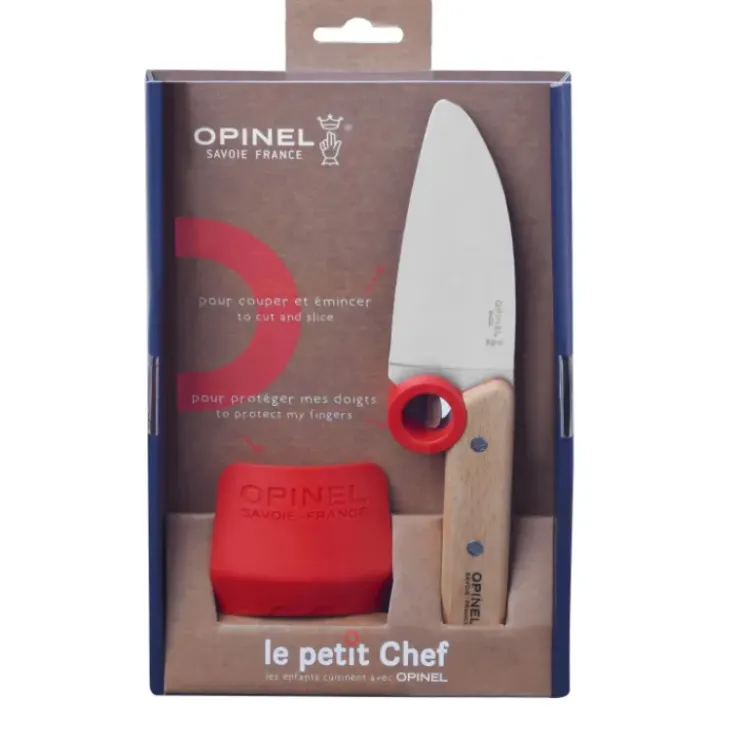 OPINEL Couteau de Cuisine et Protège-doigts Le Petit Chef New