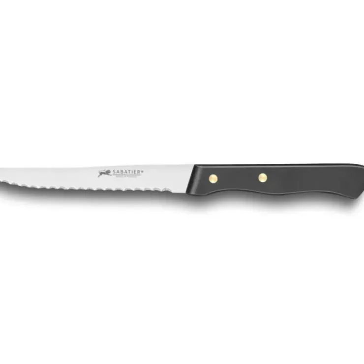 SABATIER Couteau de Table Cranté 10,5 cm Noir