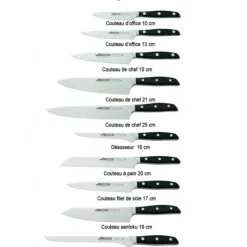 ARCOS Couteau d'Office 10 cm MANHATTAN Noir Discount