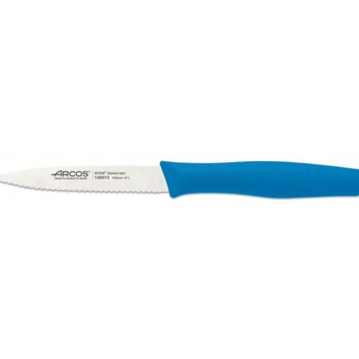 ARCOS Couteau d'Office Cranté Inox 10 cm Bleu NOVA Hot