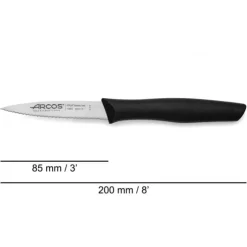 ARCOS Couteau d'Office Cranté Inox 8,5 cm Noir NOVA Sale