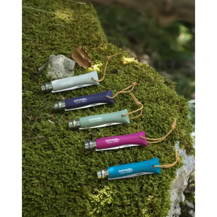 OPINEL Couteau N°7 Baroudeur Cyan Colorama Hot