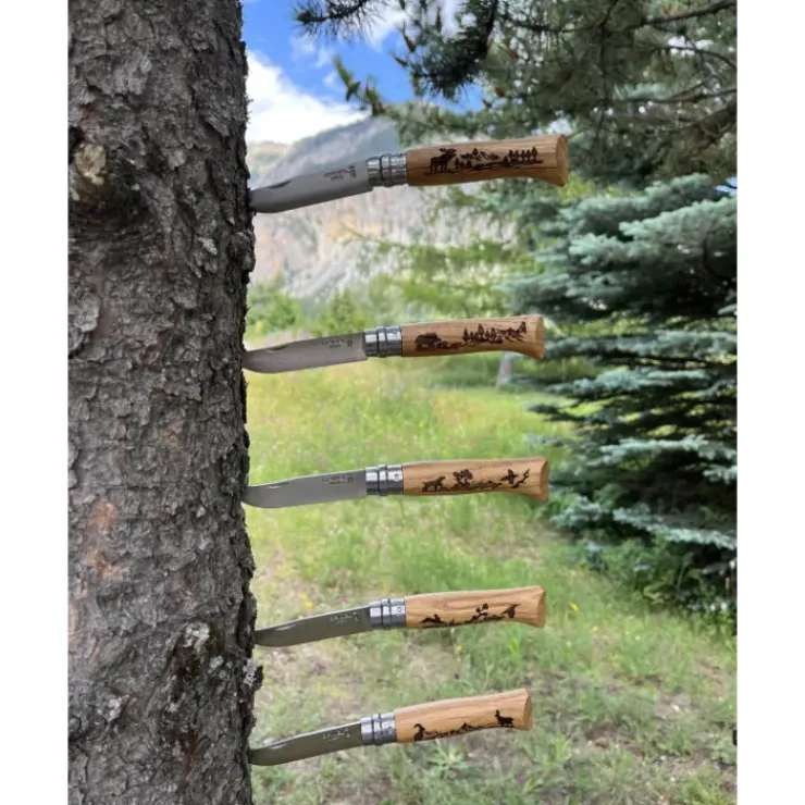 OPINEL Couteau N°8 Gravure Chien Animalia Outlet