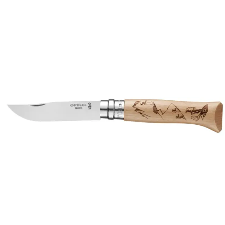 OPINEL Couteau N°8 Gravure Randonnée Sport Clearance