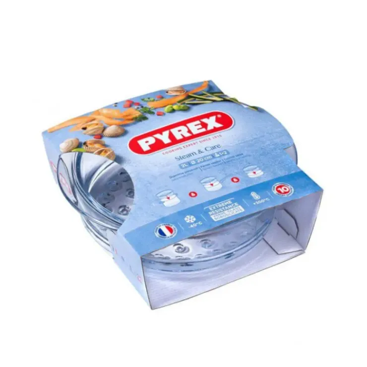 PYREX Cuit Vapeur en Verre 20 cm 2 L Classic Best