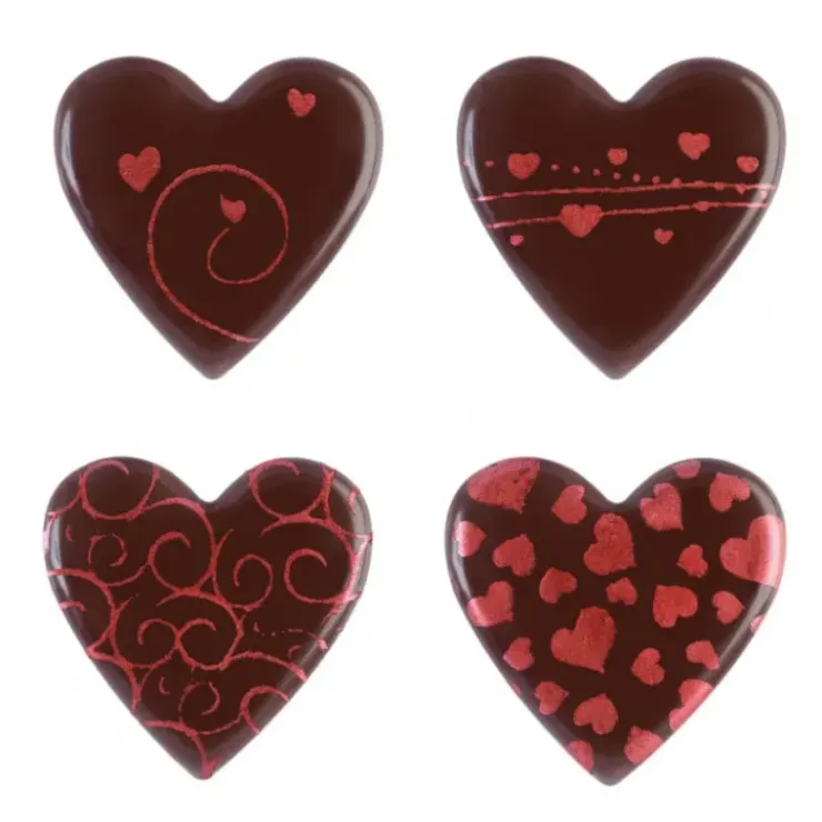 FLORENSUC Cœurs en Chocolat Imprimés 3 cm (x160) Best