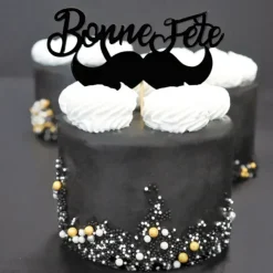 PATISDECOR Décor Bonne Fête Moustache sur Pic (x2) Patisdécor Hot