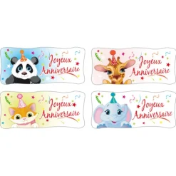 FLORENSUC Décoration en Azyme Joyeux Anniversaire Animaux x 24 Best