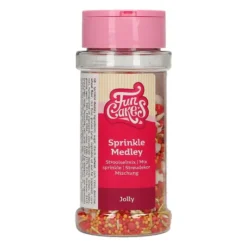 FUNCAKES Décoration en Sucre Mélange Jolly Rouge et Or Noël 65 g Sale