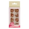 FUNCAKES Décoration Gâteau Etoiles Bronze en Pâte à Sucre (x24) Best