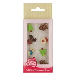 FUNCAKES Décorations en Chocolat Blanc Noël (x8) Best
